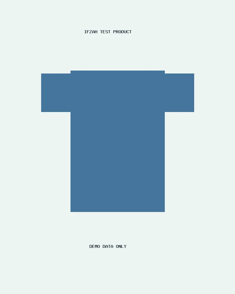 Blue synthetic Ifzah test T-shirt illustration